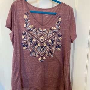 Style & Co floral casual top size XL  NWT $29.50
